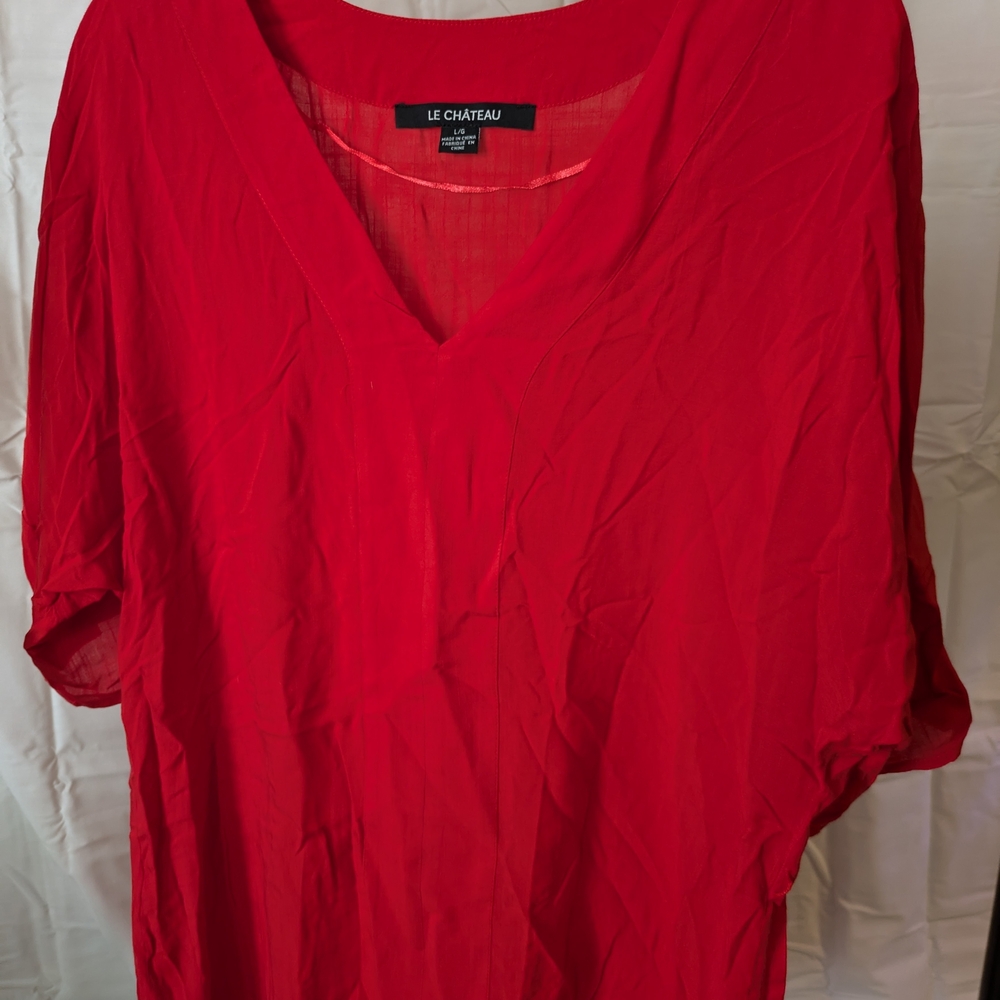 Le Chateau Bold Red Blouse